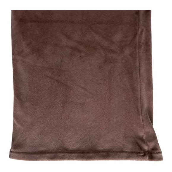 SKIMS Lounge Velour Wide Leg Pants Size Large Color Sienna/Brown - Picture 6 of 7